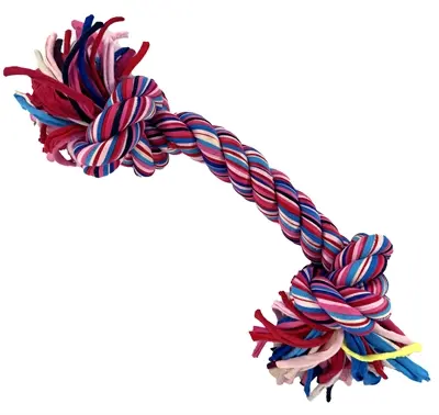 Happy Pet Twist-Tee 2 knoop tugger L 37 cm – zonder touw, van stof - Afbeelding 4