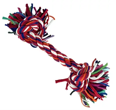 Happy Pet Twist-Tee 2 knoop tugger L 37 cm – zonder touw, van stof - Afbeelding 5
