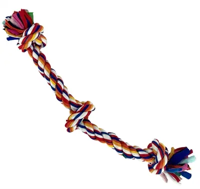 Happy Pet Twist-Tee hondenspeelgoed 2 knoop tugger M 33 cm - Afbeelding 5