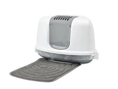 Savic hoekkattenbak Nestor Corner grijs/wit 58,5 x 45,5 x 40 cm - Afbeelding 5