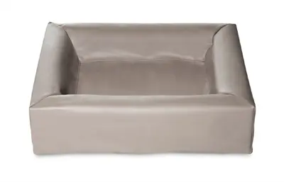 Bia Bed kunstleren hoes hondenmand taupe 70 x 60 x 15 cm – maat 3