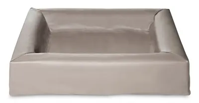 Bia Bed kunstleren hoes hondenmand taupe 85 x 70 x 15 cm – maat 4