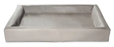 Bia Bed kunstleren hoes hondenmand taupe 100 x 80 x 15 cm – maat 6