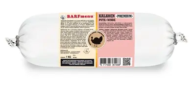 Barfmenu kalkoen hondenvoer 1000 g – glutenvrij