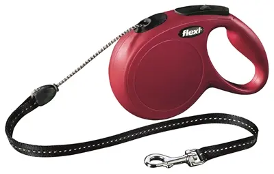 Flexi rollijn Classic cord rood M 8 m – koord, tot 20 kg