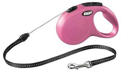 Flexi rollijn Classic Cord roze S 5 m – tot 12 kg