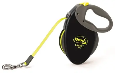 Flexi rollijn Giant Tape neon zwart/geel 8 m – tot 50 kg