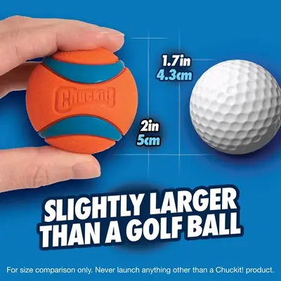 Chuckit Ultra Ball hondenbal S 5 cm – set van 2, drijvend - Afbeelding 4