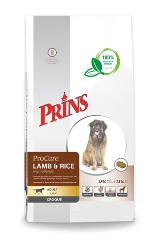 Prins hondenvoer Procare Hypo-allergic lam en rijst 10 kg