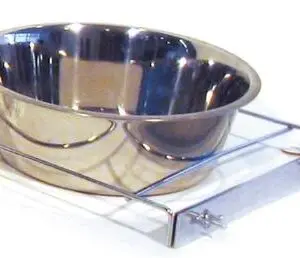 RVS hondenbak met schroefhouder 21 cm – voor in de kennel - Afbeelding 1