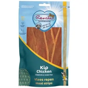 Renske Gezonde Beloning vleesstrip kip 100 g – graanvrij