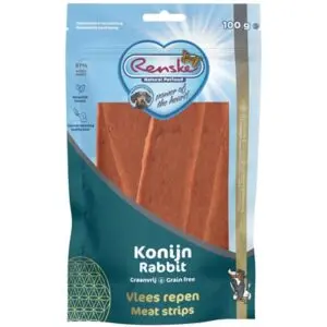 Renske gezonde beloning vleesstrip konijn 100 g – graanvrij