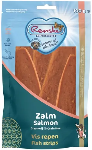 Renske gezonde beloning vleesstrip zalm 100 g – graanvrij