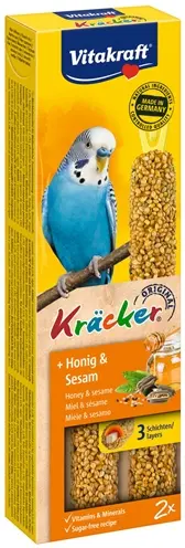 Vitakraft parkiet kracker honing 2 in 1 – 2 stuks