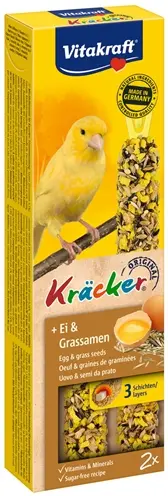 Vitakraft kanarie kracker ei 2 in 1 – 2 stuks