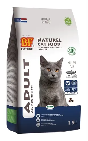 BF Petfood kattenvoer Adult Fit 1,5 kg – tarwevrij