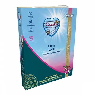 Renske hondenvoer vers vlees lam 10 x 395 g – graanvrij - Afbeelding 4