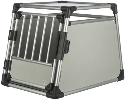 Trixie transportbox aluminium M-L 63 x 65 x 90 cm – auto, tot 30 kg