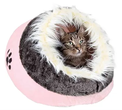 Trixie kattenmand Iglo Minou roze-grijs 36 x 26 x 41 cm