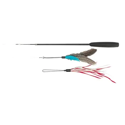 Trixie kattenhengel telescoop 40-98 cm – lichtgewicht, met twee speeltjes