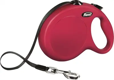 Flexi rollijn New Classic koord rood L 8 m – voor honden tot 50 kg