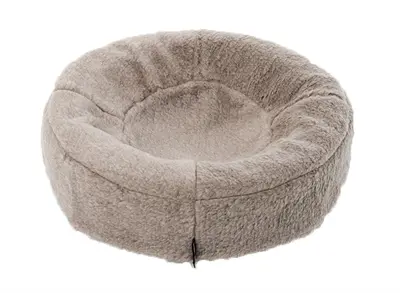 Bia fleece hoes voor hondenmand taupe 50 x 50 x 12 cm – losse hoes
