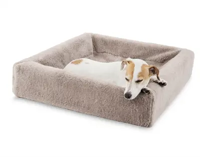 Bia Bed fleece hoes hondenmand taupe Bia-4 85 x 70 x 15 cm – wasbaar - Afbeelding 3