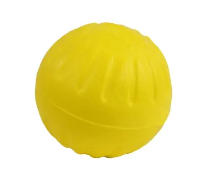 Starmark Durafoam bal geel M 7 cm – drijvend hondenspeelgoed