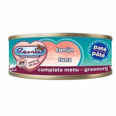 Renske vers vlees kattenvoer tonijn paté graanvrij 24 x 70 g