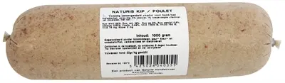 Naturis kip hondenvoer 1000 g – diepgevroren