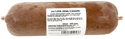Naturis eend hondenvoer 1000 g – diepgevroren, één eiwitbron