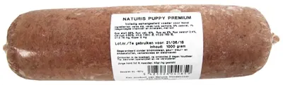 Naturis Puppy Premium hondenvoer 1000 g – diepgevroren