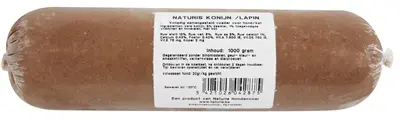 Naturis konijn en kalkoen hondenvoer 1000 g – diepgevroren