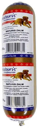 Naturis Houdbaar hondenvoer zalm 650 g – gestoomd vers vlees