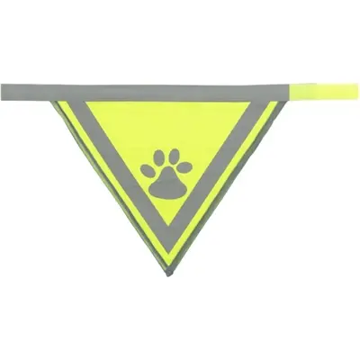 Trixie reflecterende bandana hond neongeel L-XL – nekomvang 43-60 cm - Afbeelding 2