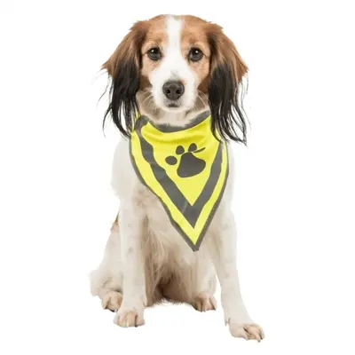 Trixie reflecterende bandana hond neongeel L-XL – nekomvang 43-60 cm - Afbeelding 3