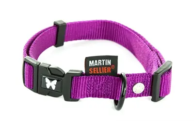 Martin verstelbare halsband nylon paars 40-55 cm – maat M