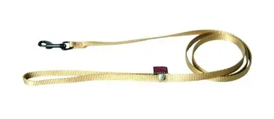 Martin looplijn hond nylon beige 120 cm x 1 cm – maat XS