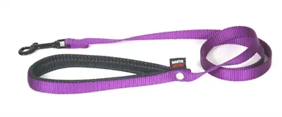 Martin looplijn hond nylon paars 120 cm x 1 cm – maat XS