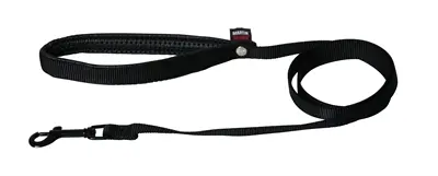 Martin looplijn hond nylon zwart 120 cm x 1,6 cm – maat S