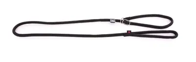 Martin retrieverlijn zwart 13 mm x 180 cm – rond nylon met halsband