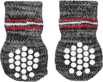 Trixie antislipsokken hond grijs M-L – 2 stuks