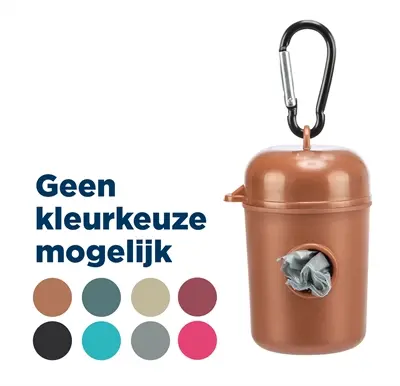 Trixie poepzakdispenser met 2 x 20 zakjes – assorti kleur