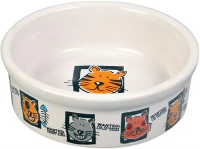 Trixie voerbak kat keramiek kattenprint assorti 12 cm 200 ml - Afbeelding 4