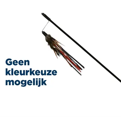 Trixie kattenhengel leer met veer 50 cm – assorti