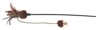 Trixie kattenhengel met vlinder en bal 54 cm – met veren