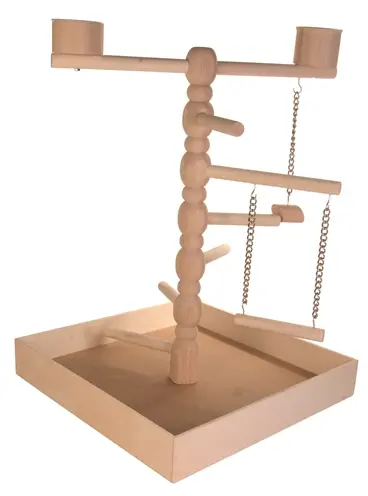 Trixie Playpoint speelplaats hout 41 x 41 x 55 cm – agapornis en parkiet