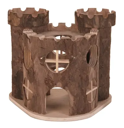 Trixie Natura Matti speelkasteel knaagdier 17 cm – 2 verdiepingen