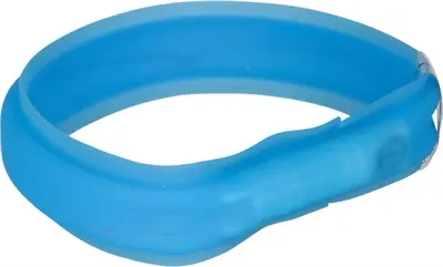 Trixie lichtgevende halsband hond lichtblauw 50 cm – USB oplaadbaar