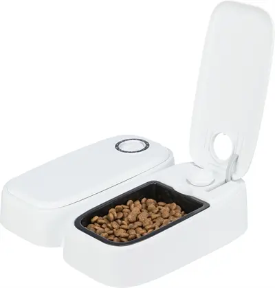 Trixie TX2 automatische voerdispenser 2 x 300 ml – 27 x 24 x 7 cm, antislip